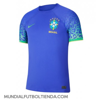 Camiseta Brasil Segunda Equipación Replica Mundial 2022 mangas cortas